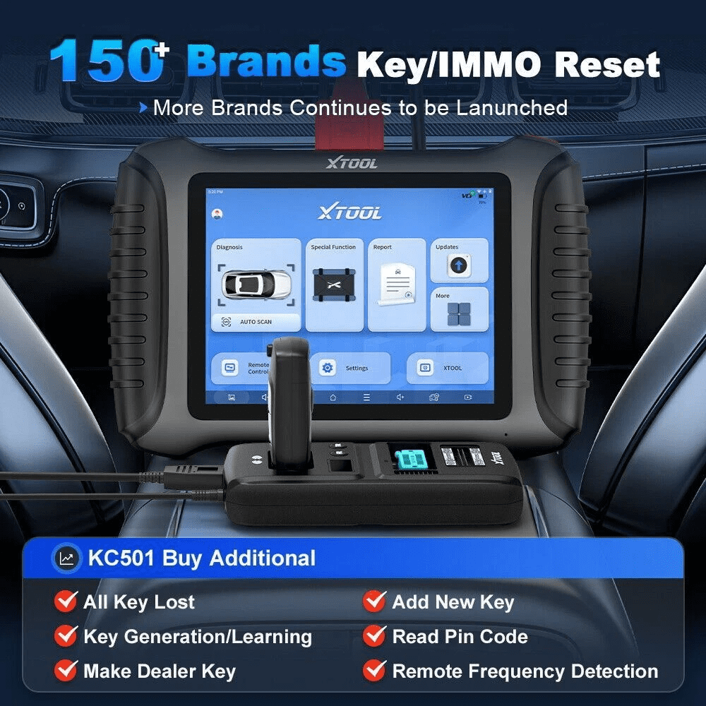 XTOOL IP900BT Bluetooth OBD2 Scanner Diagnostic Tool with 41+Resets, Bidirectional Scan Tool, ECU Cod-ing Car Scanner, FCA, AI-Assisted