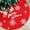 Snowflake - Red Background, variant on 48 Inch Christmas Tree Skirt Xmas Soft Cover Mat Decor Snowflake Farmhouse Tree Skirt for Holiday Ornaments Party Home Indoor Decorations