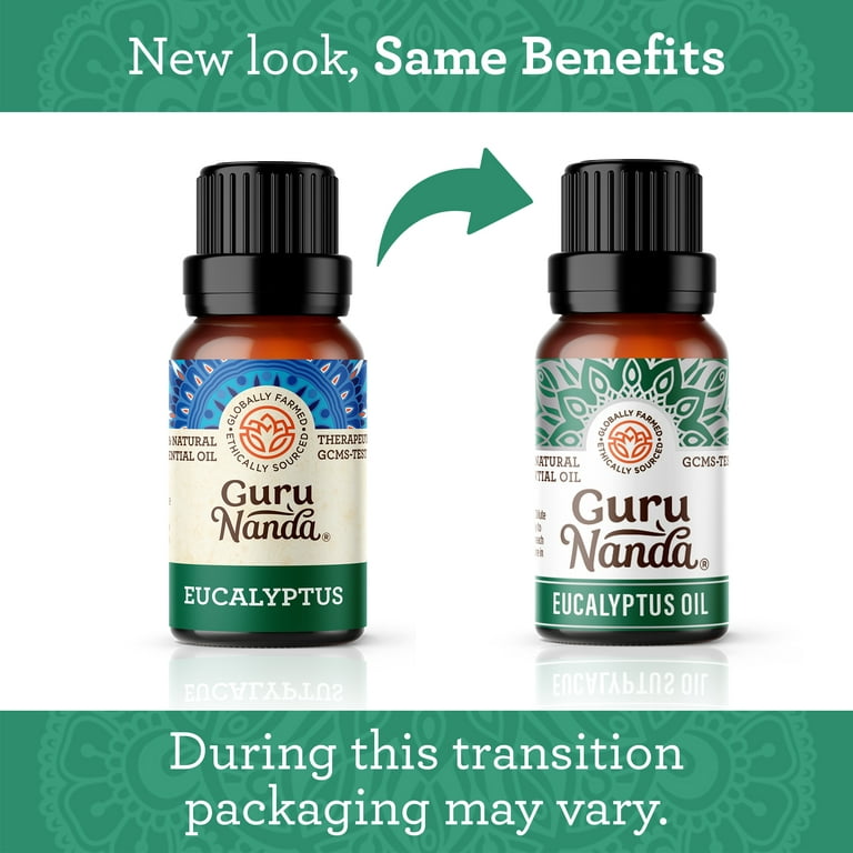 GuruNanda 100% Pure Eucalyptus Essential Oil For Aromatherapy - .5