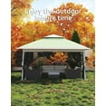 thumbnail image 4 of Luku 13x13FT Pop Up Gazebo, Canopy Tent with Mosquito Netting - Outdoor Gazebo for Backyard & Patio Furniture - Pop Up Tent with Wheeled STO-N-Go Cover Bag, 4 of 9