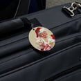 thumbnail image 5 of Christmas Holiday Santa and His Buddy Teddy Round Luggage ID Tag Card Suitcase Carry-On, 5 of 8