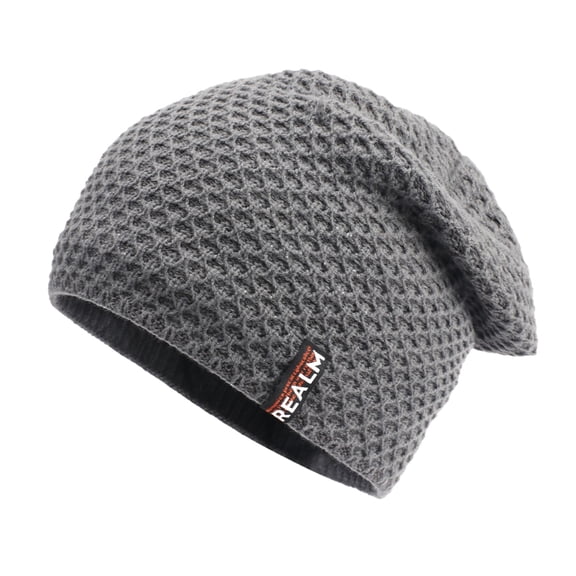 Warm Winter Hats for Women Lined Knit Warm Thick Breathable & Cozy Stretchy Chemo Headwear Cuff Beanie Hat Knit Chunky Snow Cap Knitting Skull Beanies Head Coverings For Gray One Size