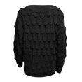 thumbnail image 4 of Gibobby Suéteres mujer, Suéteres de otoño para mujer, a rayas a la moda 2023, con cuello grande, túnica de punto(Negro,G), 4 of 5