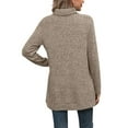 thumbnail image 3 of SHIBEVER Fall Sweater for Women Long Sleeve Turtleneck Thin Sweater Comfort Warm Winter Pullover Coffee T Shirts Blouse, 3 of 10