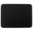 thumbnail image 1 of Sink Mat 40x30cm Silicone Raised Edges Wavy Shape Sink Drain Pad for Kitchen Bathroom Black, 1 of 5