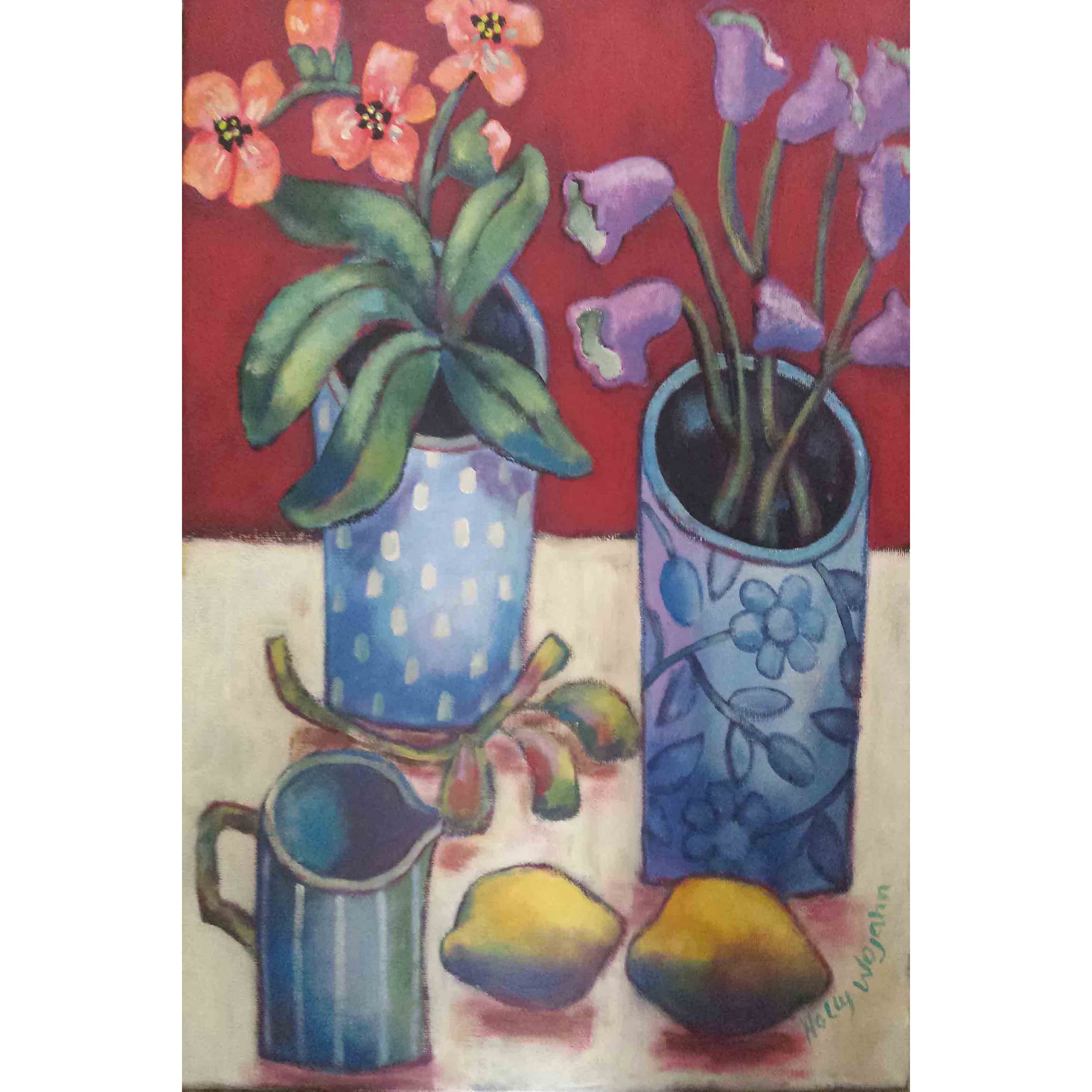 Marmont Hill "Des Fleurs Et Citrons" Painting Print on Canvas