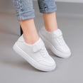 thumbnail image 2 of Girl's Hook-and-Loop Casual Sneakers Low Top Flat Walking School Board Shoes for Playground Outdoor, 2 of 6