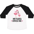 thumbnail image 3 of Inktastic Nana Loves Me Girl Flamingo Girls Toddler T-Shirt, 3 of 5