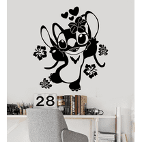 Cute Happy Angel Lilo And Stitch Disney Movie Character Angel Stitch Experiment 624 Happy Smile Bedroom Wall Decal Quotes Sticker Kids Adults Girls Boys Room Bedroom Wall Decoration Size (20x20 inch)