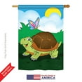 thumbnail image 2 of Breeze Decor 10040 Wildlife & Lodge Turtle 2-Sided Vertical Impression House Flag - 28 x 40 in., 2 of 3