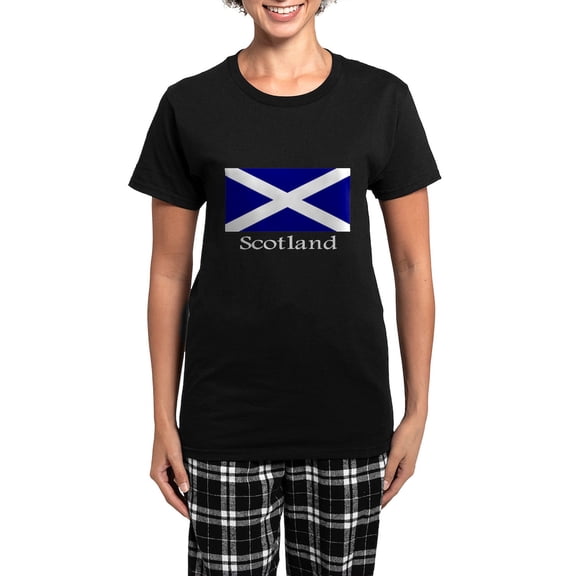 CafePress - Scotlandblack Women's Dark Pajamas - Women's Short Sleeve Print T-Shirt and Pants Dark Cotton Pajama Set