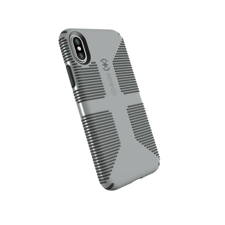 Speck CandyShell Grip Case for iPhone X, Grey and Charcoal Grey