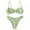 Yellow, variant on Womens Bikinis Textured Scoop Neck Padded High Cut Thong Bikini Swimsuit