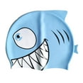 thumbnail image 1 of Silicone Kids Swimming Cap with Fun Shark Design for Water Protection and Comfort, 1 of 8
