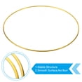 thumbnail image 3 of Unique Bargains 8 Inch Dream Catcher Rings, 6 Pcs Metal Macrame Wreath Floral Round Ring Hoop, Gold, 3 of 6