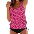 thumbnail image 5 of Sakmal Women Swimsuits Pink Two Piece Sets Tankinis Summer Bathing Suits Full Coverage Padded Swimsuit Sets, 5 of 5