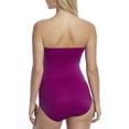 thumbnail image 2 of Miraclesuit Womens Swimwear Rock Solid Madrid Bandeau Underwire Detachable Strap One Piece Swimsuit, Framboise, 12, 2 of 5