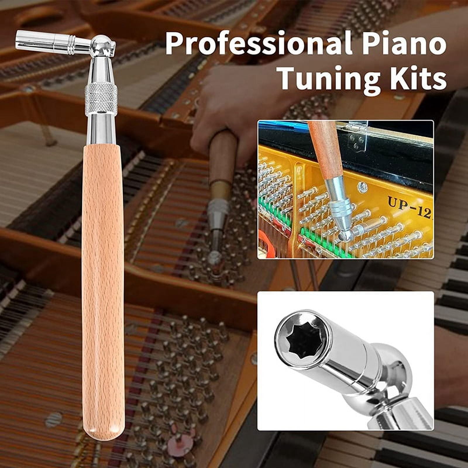 Piano Tuning Kit,Professional Piano Tuner Tools Set Universal DIY Piano Tuning Tools Piano Repairing Accessories