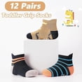 thumbnail image 4 of Toddler Baby Non Slip Ankle Socks with Grippers Kids Boys Girls Socks 12 Pairs for 1-7 Years Infant Children, 4 of 6