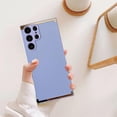 thumbnail image 2 of Electroplated Solid Colour Soft Edge case, Full wrap case, Drop Proof, Fashionable Minimalist Style, for Samsung Galaxy S23 S22 S21 S20 Ultra Plus FE Phone Case (Purple,S23 Ultra), 2 of 8