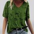 thumbnail image 1 of Mode Femmes Impression Décontractée V-Cou Manches Courtes T-shirt en Vrac Tops Floral Print Femmes Tops Femmes Manches Courtes Tops Femmes, 1 of 4
