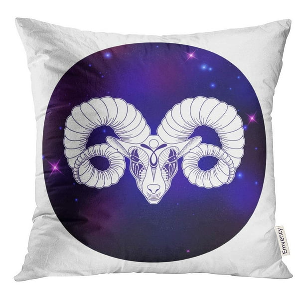 Arhome Abstract Aries Zodiac Sign Horoscope Symbol Animal Pillow Case 18x18 Inches Pillowcase Walmart Com Walmart Com