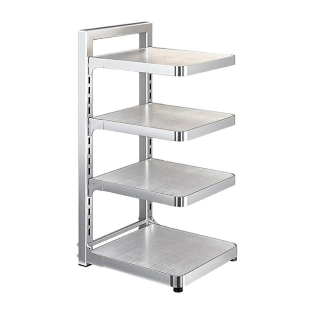 ziyahi Kitchen Shelf Rack Stand Cookware Storage Organizer With Easy Assembly And Adjustable Heights Pan Storage Rack Bowls