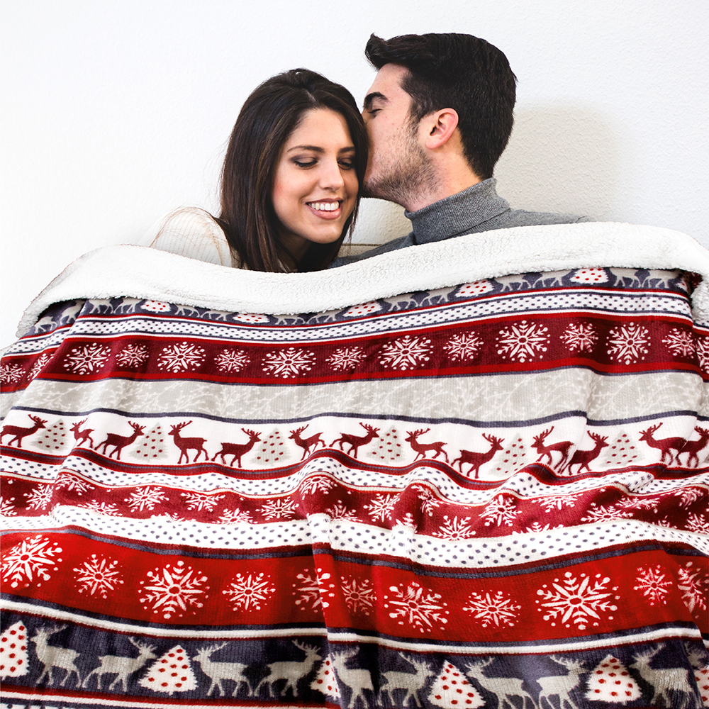 Pavilia Premium Christmas Sherpa Throw Blanket photo 5