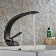 thumbnail image 6 of 6.8 Inches Nozzle Height Matte Black Bathroom Sink Faucet, High Arc Curved Bathroom Faucet, 6 of 7