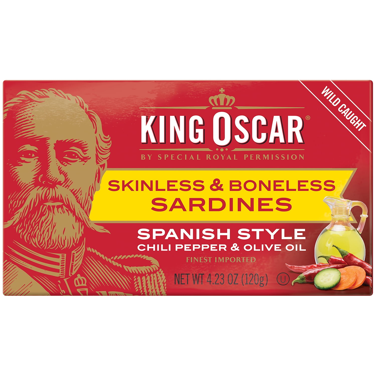 King Oscar Skinless & Boneless Spanish Style Sardines, 4.23 oz Can