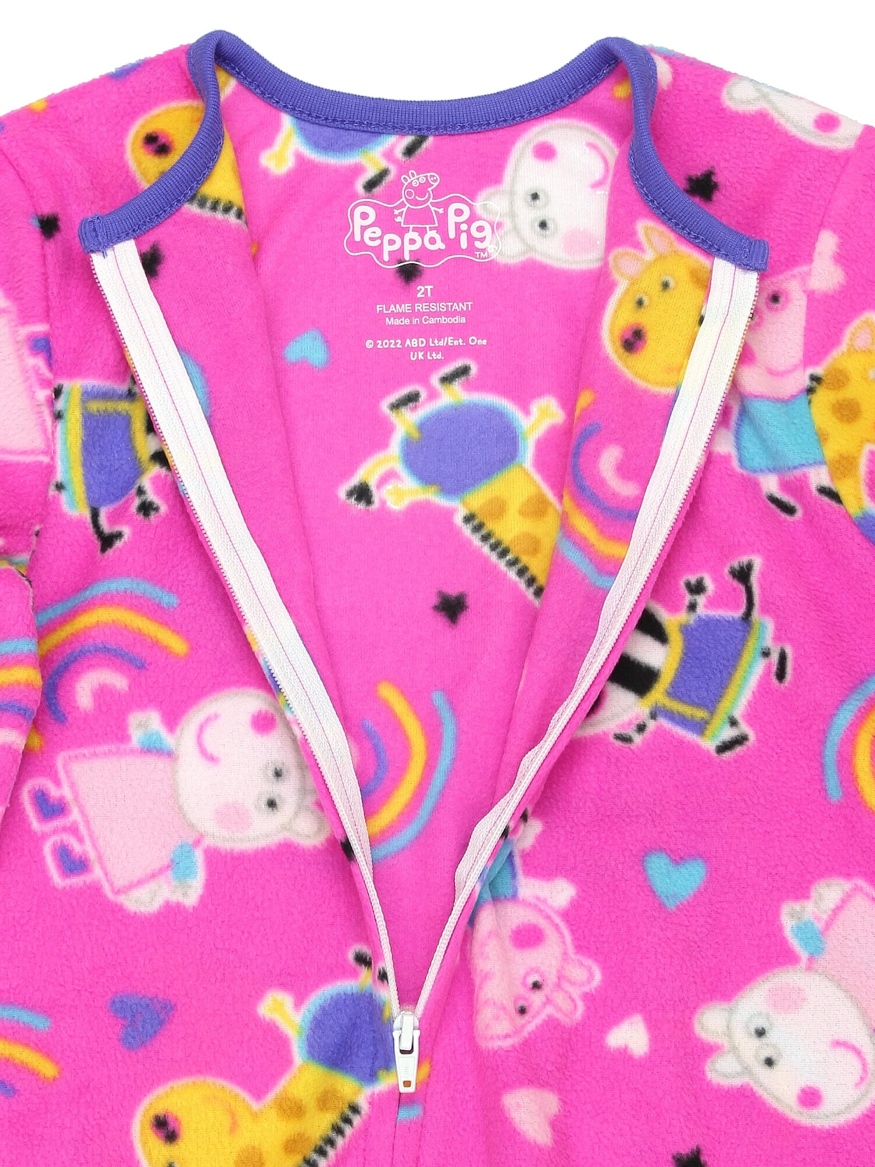 Peppa Pig Toddler Girls Female Footed Blanket Sleeper Pajamas