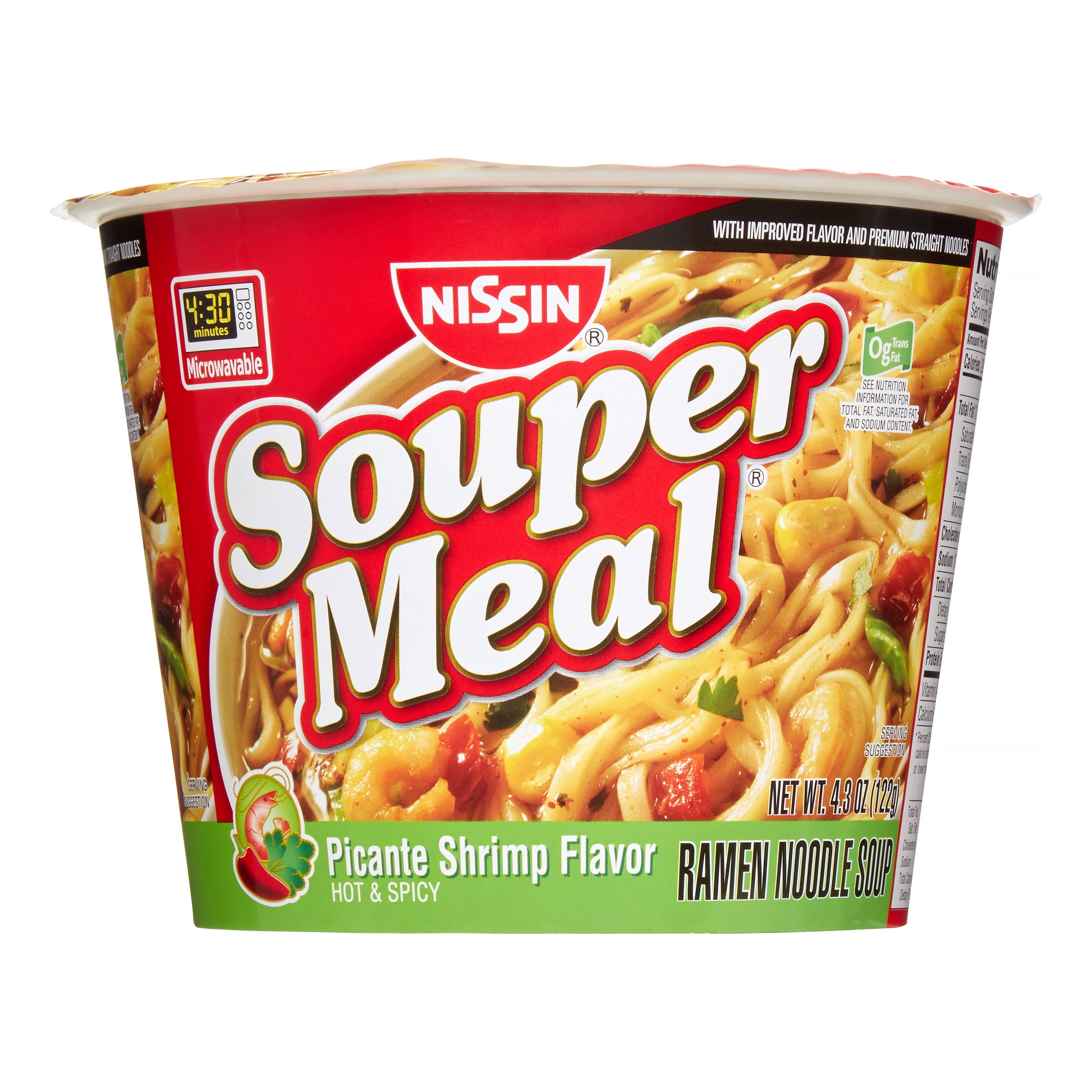 Nissin Foods, Souper Meal (Picante Shrimp Hot & Spicy), 4.3 fl oz (Case
