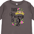 thumbnail image 4 of Inktastic This Princess is Two- Second Birthday Girls Long Sleeve Toddler T-Shirt, 4 of 5