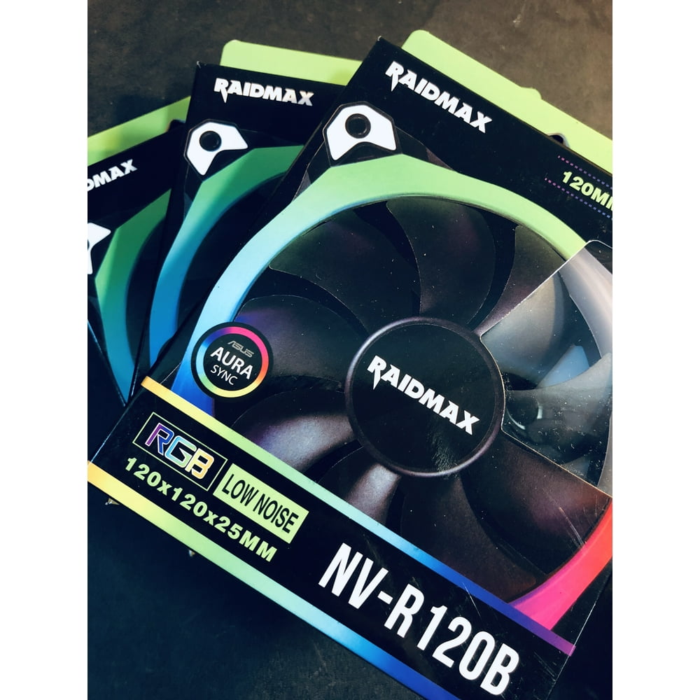 Raidmax NVR120B x3 Individually Packed High Quality Airflow MSI AURA