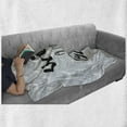 thumbnail image 6 of Lettering Soft Flannel Fleece Throw Blanket, Wild and Free Typography with a Greyscale Theme and Polka Dots, Cozy Plush for Indoor and Outdoor Use, 60" x 80", Pale Taupe Charcoal Grey, by Ambesonne, 6 of 6
