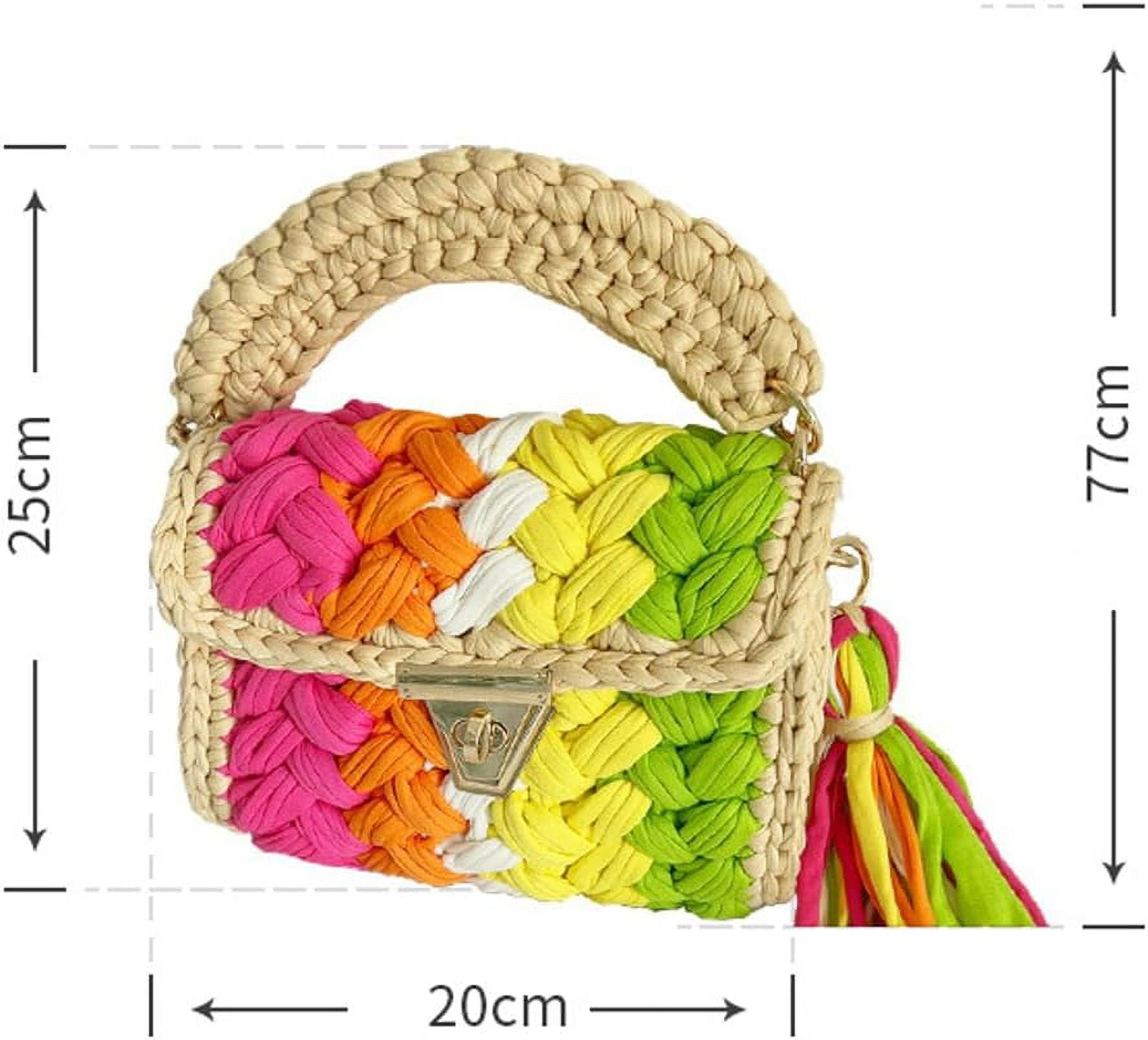 Women's Handbags Wallets Crossbody Bags Women's Thick Line Knitting Shoulder Bags Crochet Handbags Hand Knitting Handbags Clutch Flap Evening Bags