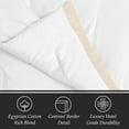 thumbnail image 5 of Hotel Style 3-Piece Beige/White Egyptian Cotton-Rich Blend Luxury Comforter Set, King, 5 of 9