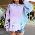 thumbnail image 2 of Mercatoo Teen Girls Tie Dye Cute Hoodies Cotton Fleece Warm Pullover Sweatshirts Tween Kids Long Sleeve Hoodie with Pockets, 2 of 7
