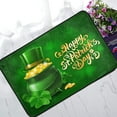 thumbnail image 3 of St Patricks Day Doormat Indoor Door Mats 23.6 x 15.7 inch Golden Coins Pot Green Hat Shamrock Floor Mats Entry Way Welcome Doormats Bath Pad for Kitchen Bathroom Home Decor, 3 of 6