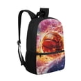 thumbnail image 6 of Uorisanigo Flaming Basketball 17 inch Kids Children School Backpack 6-12 Year with Adjustable Padded Straps Universal Kids Backpack Fit Preschool Elementary Kindergarten Bookbag, 6 of 6
