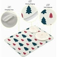thumbnail image 4 of SKYSONIC Christmas Dish Drying Mat for Kitchen Counter,Snowflake Santa Xmas Tree Ultra Absorbent Reversible Microfiber Dishes Drying Rack Pad Heat-resistant Mats 16x18in, 4 of 7