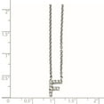 thumbnail image 2 of 925 Sterling Silver Name Initials Necklace Chain Cheryl M CZ Letter F 18in. 18 inch, 2 of 2