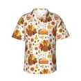 thumbnail image 1 of Fotbe Thanksgiving With Turkey Camisa Hawaiana para Hombre Unisex – Camisa Casual de Verano con Botones de Manga Corta de Algodón y Lino,3X-Large, 1 of 7