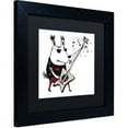 thumbnail image 2 of Trademark Fine Art "Wild Guitar Wolf" Canvas Art by Carla Martell, Black Matte, Black Frame, 2 of 3