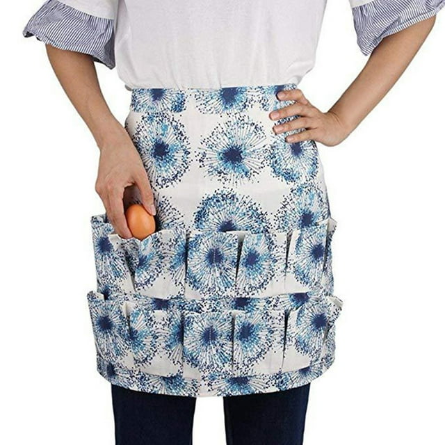 Dvkptbk Cartoon Pattern Eggs Collecting Apron Pockets Holds Chicken Farmhouses Farm Home