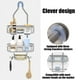 thumbnail image 4 of Estante de ducha de acero inoxidable de 3 niveles para baño | Estante para colgar sobre el cabezal de ducha con ganchos para jabón, toallas, esponjas y champú y acondicionador., 4 of 6