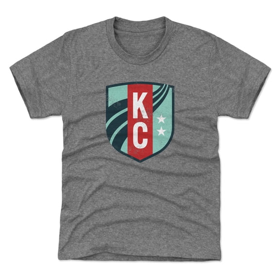 Youth 500 Level Gray Kansas City Current Vintage Primary Logo Graphic T-Shirt