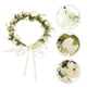thumbnail image 3 of Corona de flores de rosa, diadema de flores, corona decorativa para el cabello para novia de boda., 3 of 7