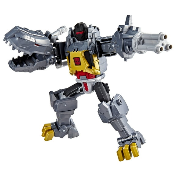 Transformers CYBERWORLD Grimlock Chomp & Battle Action Figure, Stocking Stuffers for Kids