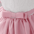 thumbnail image 5 of IBTOM CASTLE Baby Girl Christening Baptism Gowns with Headband Bowknot Pageant Wedding Birthday Princess First Communion Ruffle Tutu Dress 9-12 Months Pink, 5 of 8